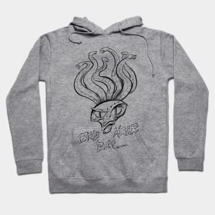 Bad Hair Day- Black and White Design Hoodie